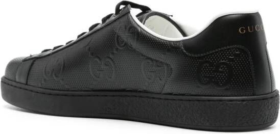 Gucci Ace monogram-embossed sneakers Black