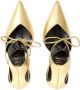 Gucci ankle-cuff metallic leather pumps Gold - Thumbnail 4