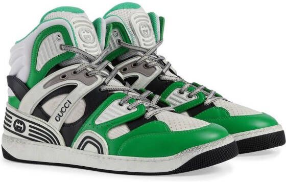 Gucci Basket high-top sneakers Green