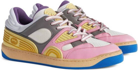Gucci Basket panelled sneakers Pink