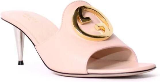 Gucci Blondie 65mm leather sandals Pink