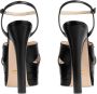 Gucci crossover-strap platform leather sandals Black - Thumbnail 3