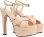 Gucci crossover-strap platform leather sandals Pink - Thumbnail 2