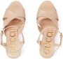 Gucci crossover-strap platform leather sandals Pink - Thumbnail 4
