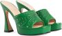Gucci cystal embellished heeled mules Green - Thumbnail 2
