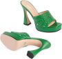 Gucci cystal embellished heeled mules Green - Thumbnail 5