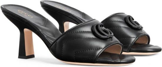 Gucci Double G 75mm slide sandal Black