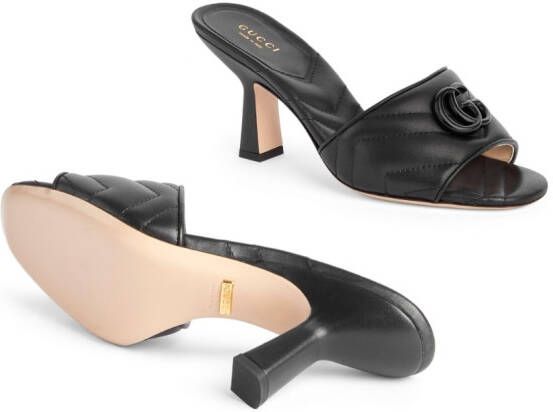 Gucci Double G 75mm slide sandal Black