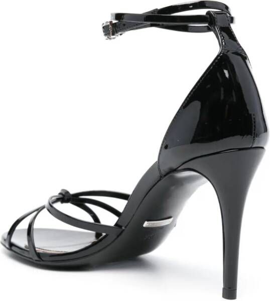 Gucci Double-G 90mm leather sandals Black