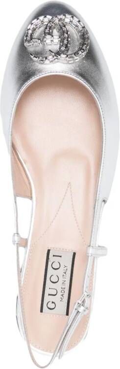 Gucci Double G ballerina shoes Silver