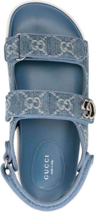 Gucci Double G denim sandals Blue