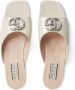 Gucci Double G leather sandals White - Thumbnail 4