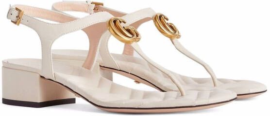 Gucci Double G leather sandals White