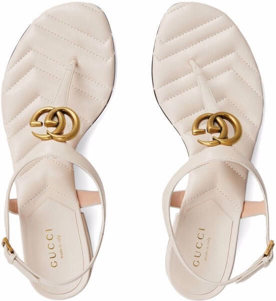 Gucci Double G leather sandals White