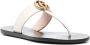Gucci Double G plaque leather sandals White - Thumbnail 2