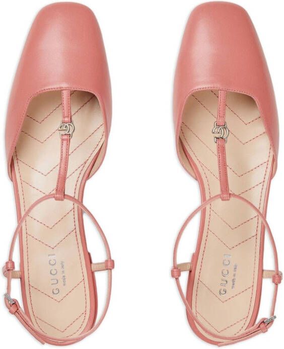 Gucci Double G square-toe ballerinas Pink