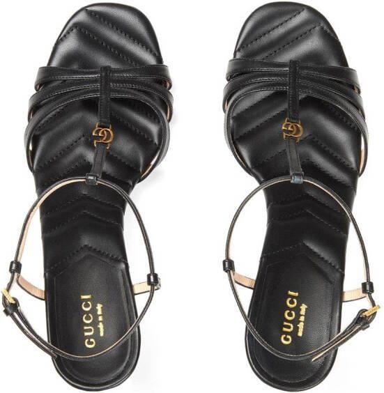 Gucci Double G strappy sandals Black