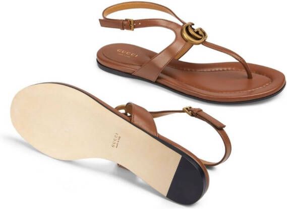 Gucci Double G thong sandals Brown