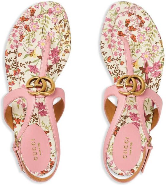 Gucci Double G thong sandals Pink