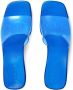 Gucci embossed logo slide sandals Blue - Thumbnail 4