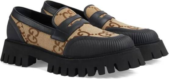 Gucci GG canvas lug-sole loafers Black