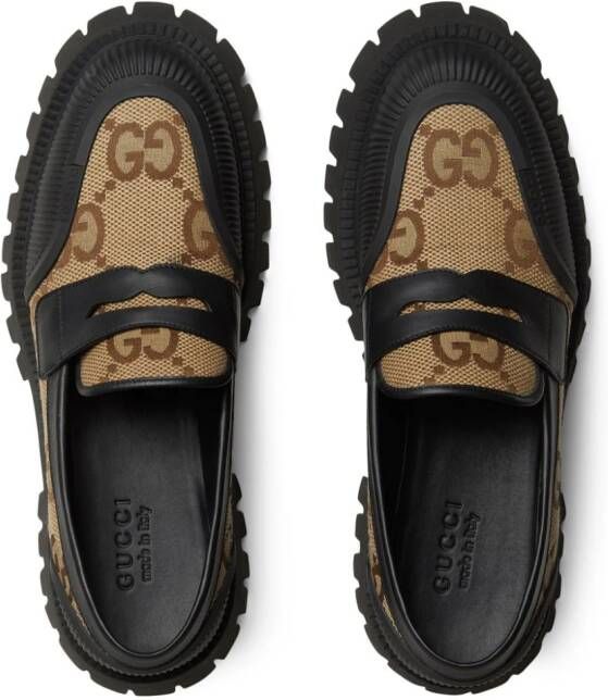 Gucci GG canvas lug-sole loafers Black