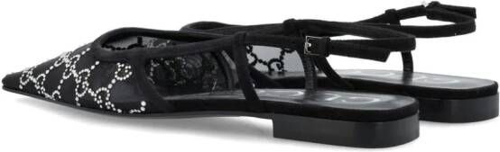 Gucci GG crystal-embellished ballerina shoes Black