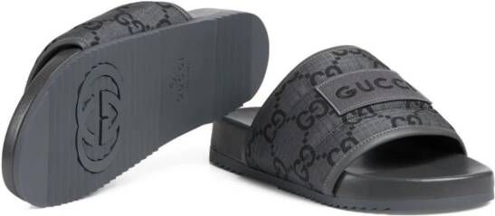 Gucci GG Damier padded slides Grey