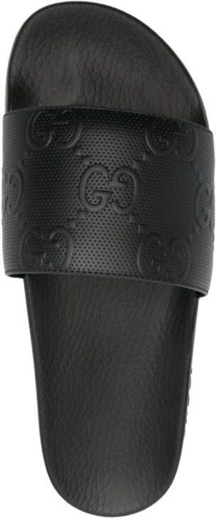 Gucci GG-embossed slides Black