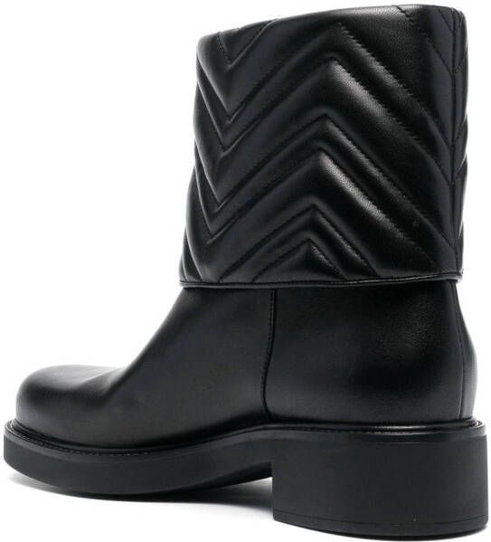 Gucci GG leather ankle boots Black