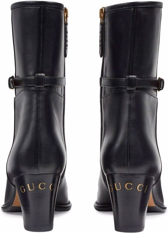 Gucci GG leather boots Black