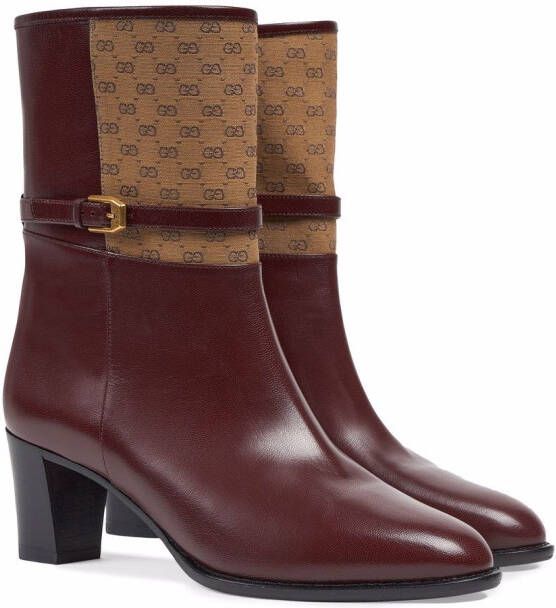 Gucci GG leather boots Red