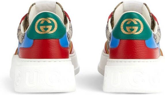 Gucci GG panelled lace-up sneakers Neutrals