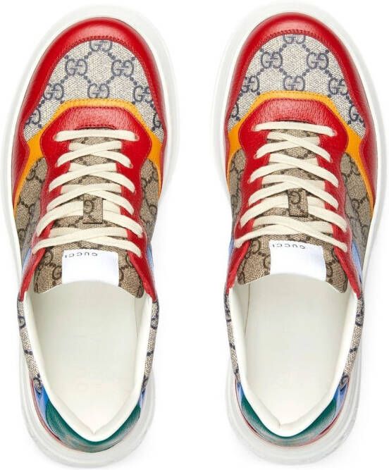 Gucci GG panelled lace-up sneakers Neutrals