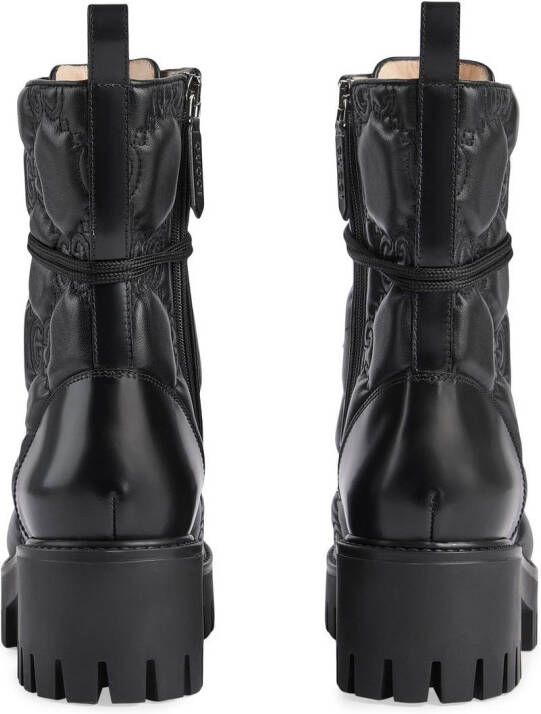 Gucci 60mm GG-matelassé leather boots Black