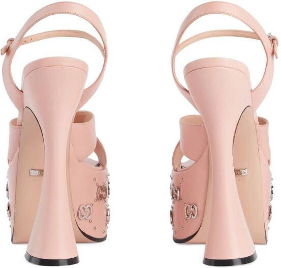Gucci GG stud-detailed platform sandals Pink