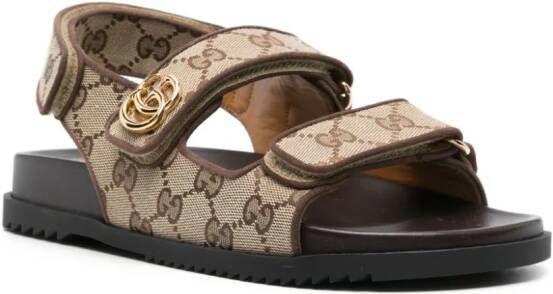 Gucci GG Supreme canvas sandals Brown