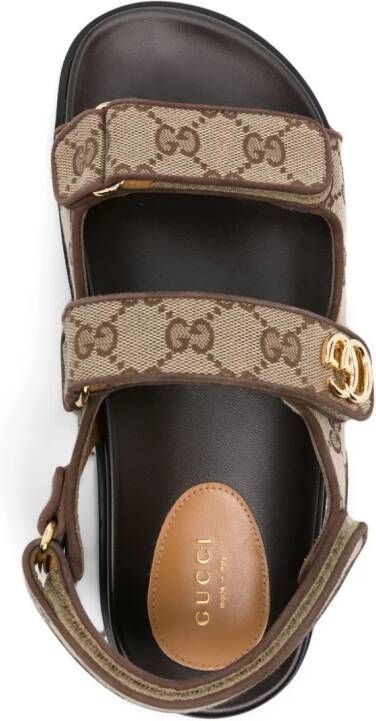 Gucci GG Supreme canvas sandals Brown