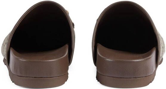 Gucci GG Supreme Horsebit slippers Neutrals