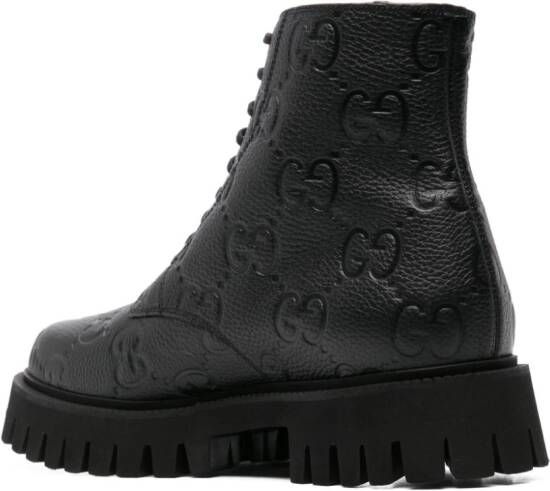 Gucci GG Supreme leather boots Black