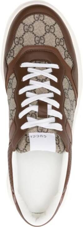 Gucci GG Supreme panelled sneakers Brown
