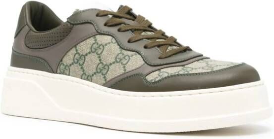 Gucci GG Supreme panelled sneakers Green