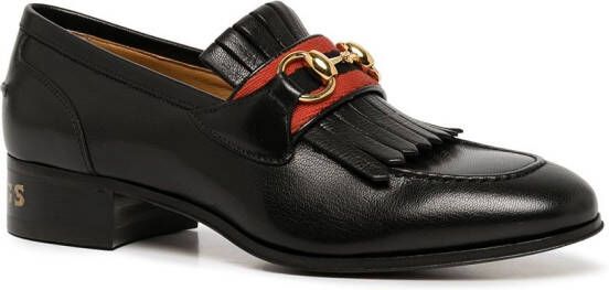 Gucci horse bit-detail leather loafers Black