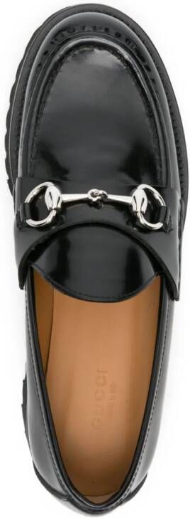 Gucci Horsebit-deatil leather loafers Black
