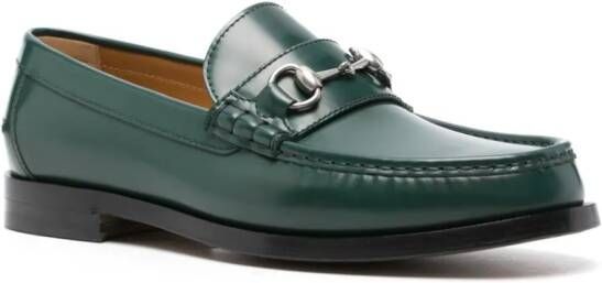 Gucci Horsebit-detail leather loafers Green