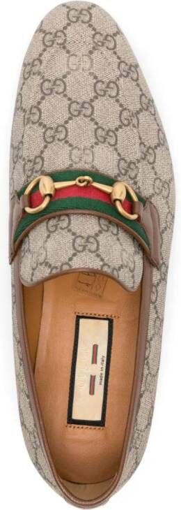 Gucci Horsebit GG-canvas loafers Neutrals