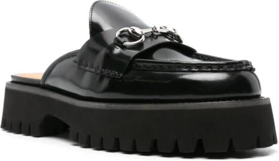 Gucci Horsebit leather loafer mules Black