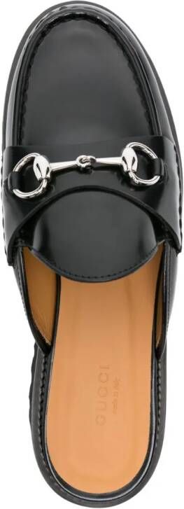 Gucci Horsebit leather loafer mules Black