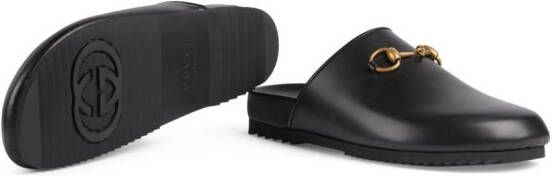 Gucci Horsebit leather slippers Black
