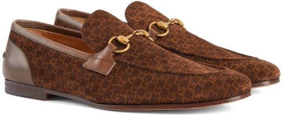 Gucci Jordaan monogram loafers Brown